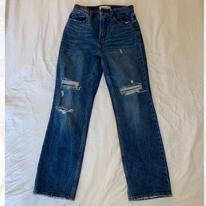 Abercrombie Ankle Straight Ultra High Rise Jeans